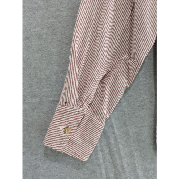 Solutions Original Shirt Women's Medium Red Button Down Top Farm Embroidered VTG - Picture 9 of 10